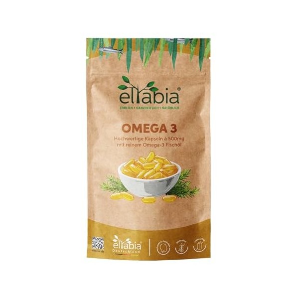 Omega 3 gélules 200 pièces | Huile de poisson hautement dosée 3000 mg dose quotidienne avec 18 % dEPA et 12 % de DHA | En ge ...