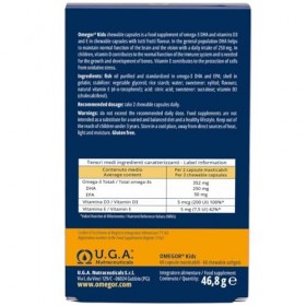 Gélules Omegor Kids | 250 mg doméga-3 DHA pour les enfants | Gélules molles exquises à croquer, créées à partir de gélatine 