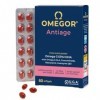 OMEGOR Antiage avec Oméga 3 et 6 - Supplément antioxydant pour la peau contre les signes du vieillissement avec Coenzyme Q10,