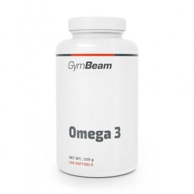 GymBeam Omega-3 – 2000 mg/jour, 18 % EPA, 12 % DHA, capsules enrichies en vitamine E, soutient immunité et cœur, 240 gélules ...