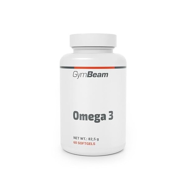 GymBeam Omega-3 – 2000 mg/jour, 18 % EPA, 12 % DHA, capsules enrichies en vitamine E, soutient immunité et cœur, 240 gélules ...