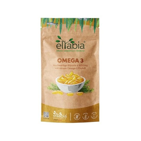 Omega 3 gélules 200 pièces dhuile de poisson hautement dosée 3000 mg dose quotidienne avec 18 % dEPA et 12 % de DHA | Acide O...