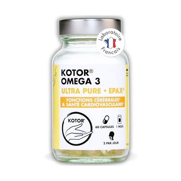 OMEGA 3 EPAX® Huile Pure issue de Poissons Sauvages - EPA DHA Hautement Concentrés – Santé du Cœur, du Cerveau et de la Visio