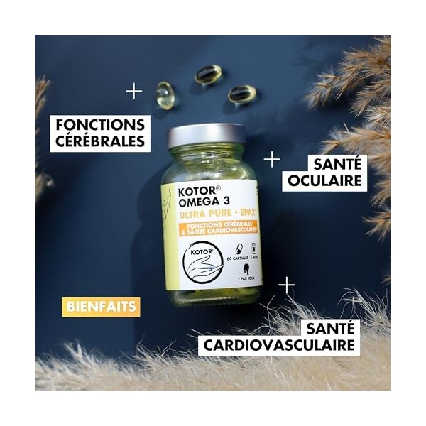 OMEGA 3 EPAX® Huile Pure issue de Poissons Sauvages - EPA DHA Hautement Concentrés – Santé du Cœur, du Cerveau et de la Visio