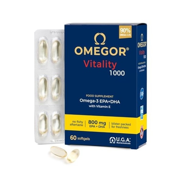 Oméga 3 1000 mg - Huile de poisson avec 800 mg dEPA et de DHA par capsule | Le seul Oméga3 IFOS certifié 5 étoiles depuis 20