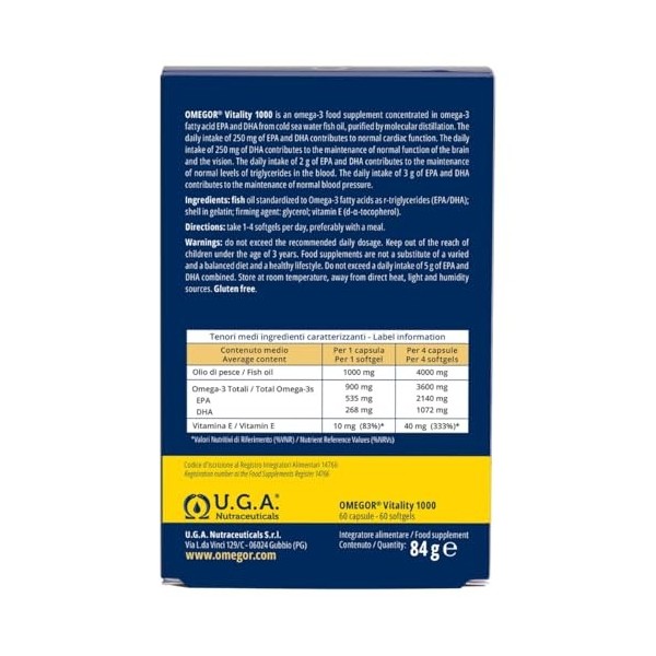 Oméga 3 1000 mg - Huile de poisson avec 800 mg dEPA et de DHA par capsule | Le seul Oméga3 IFOS certifié 5 étoiles depuis 20