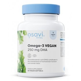 Osavi Omega-3 Vegan, 250mg DHA - 60 vegan softgels