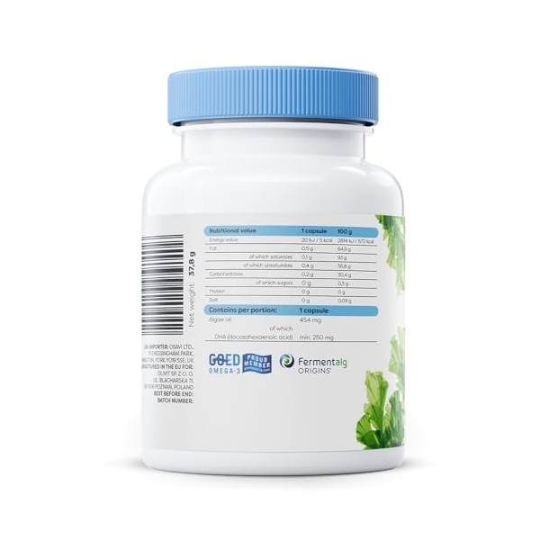 Osavi Omega-3 Vegan, 250mg DHA - 60 vegan softgels