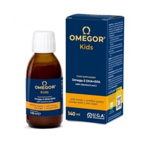 OMEGOR® Kids avec oméga-3 végétal DHA pour enfants 250 mg de DHA et 125 mg dEPA à partir dhuile dalgue | Miel et jus de fr