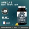 OMEGA 3 Huile de poissons sauvages EPAX® - Riche en EPA et DHA - 1500 mg - Cœur, cerveau, vision - 90 Géllules pour un mois, 