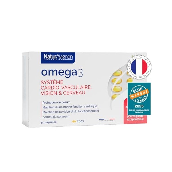 NaturAvignon | Omega 3 | complément alimentaire I omega 3 dha epa I formule ultra concentrée en actifs I système cardio-vascu
