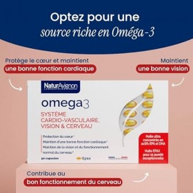 NaturAvignon | Omega 3 | complément alimentaire I omega 3 dha epa I formule ultra concentrée en actifs I système cardio-vascu