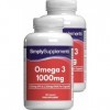 Omega 3 Fish Oil 1000mg gélules | Fournit 540mg dEPA et 360mg de DHA | 360 Softgel gélules à libération rapide - 4 mois dap