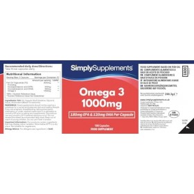 Omega 3 Fish Oil 1000mg gélules | Fournit 540mg dEPA et 360mg de DHA | 360 Softgel gélules à libération rapide - 4 mois dap