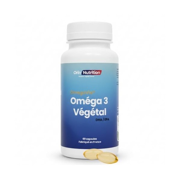 Omega 3 végétal OmegaVie® huile d’algue origine France Bretagne – Breveté Qualitysilver® – 250 mg DHA & 125 mg EPA – TOTOX