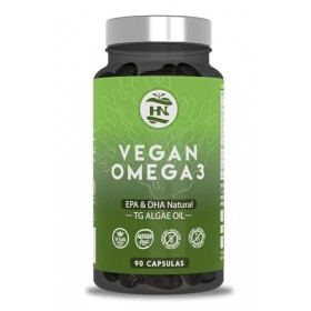 Omega 3 Vegan 90 gélules, 45 jours - Huile dalgue oméga 3, haute concentration 500 DHA - 250 EPA - Triglycéride à absorp