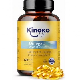 OMEGA 3 2000 Mg | EPA 1000 Mg | DHA 500 Mg | 120 Gélules | Poisson Sauvage | Exempt De Métaux Lourds | Huile Distillé molécu