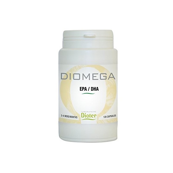 Dioméga Oméga 3 EPA DHA – Complément Alimentaire Naturel – Huile de Poisson Pure Riche en Oméga 3, 6, 9 – Santé du Cœur, du C