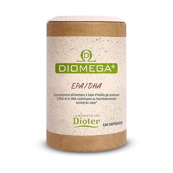 Dioméga Oméga 3 EPA DHA – Complément Alimentaire Naturel – Huile de Poisson Pure Riche en Oméga 3, 6, 9 – Santé du Cœur, du C