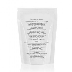 Huile de graines de chanvre 300 mg 250 gélules - Complément nutritionnel pressé à froid pour la santé cardiaque, le soutien d