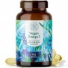 Omega 3 Vegan, Huile de Poissons Sauvages, Haute Concentration. Omega 3 DHA EPA, 90 capsules - Complément Alimentaire, Soutie