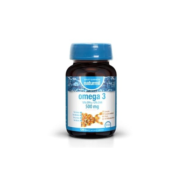 OMEGA 3 500mg. 18/12 120perlas – complément alimentaire pour une utilisation quotidienne, soutient un mode de vie actif en ca