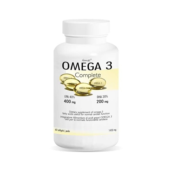 OMEGA 3 Line@ | 60 perles | Double concentration | EPA 400mg + DHA 200mg par perle !