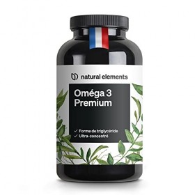 Omega 3 Huile de poisson Premium: 80% Omega 3 en forme de triglycéride – Nettoyé, fortement dosé et issu de poisson durable –