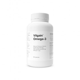 Vilgain Oméga-3-500mg EPA & DHA par capsule, triglycérides de haute qualité, soutient le cœur, le cerveau et la vision, durab