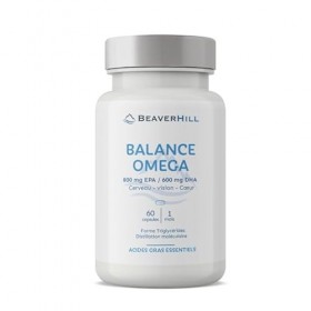 Balance Omega | Oméga-3 Haute concentration | 60 capsules pour 1 mois | BEAVERHILL | Haute concentration en EPA 800 mg et DHA