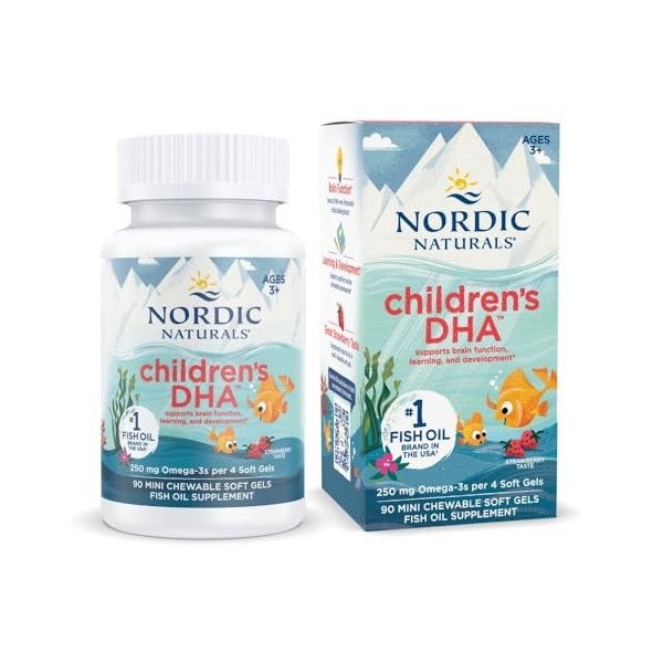 Nordic Naturals Childrens DHA, 250mg Strawberry - 90 softgels Oméga-3