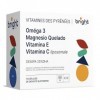 Ensemble: Vitamine C + Oméga-3 + Magnésium + Vitamine E – Hauts Dosages, 100% Naturel | Bright Naturo | 28 Sachets Quotidiens