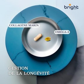 Collagène Marin Hydrolysé avec Acide Hyaluronique et Omega 3 EPA & DHA – Capsules Premium pour la Peau, les Articulations, le