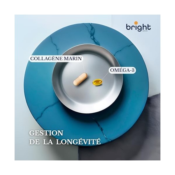 Collagène Marin Hydrolysé avec Acide Hyaluronique et Omega 3 EPA & DHA – Capsules Premium pour la Peau, les Articulations, le