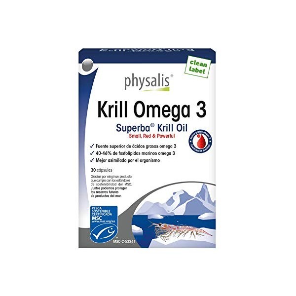 PHYSALIS KRILL OMEGA 3 30cap. – supplément complet conçu pour la routine de tous les jours, soutient un mode de vie actif en 