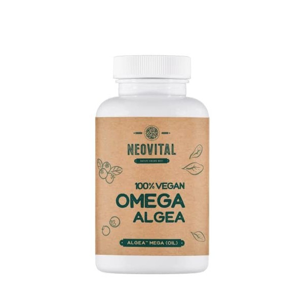Neovital Vega Omega - Source végétarienne dacides gras oméga à haute teneur en DHA et EPA