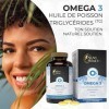Huile de poisson Premium Oméga 3 1000 mg - 240 gélules triple force : 80% dOméga 3 & sous forme de triglycérides - Haute pur
