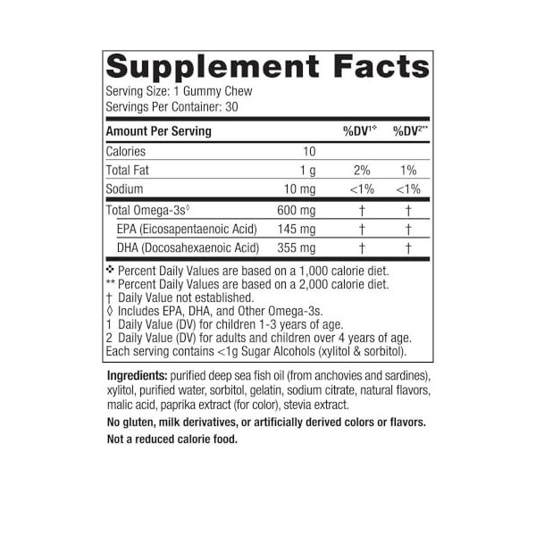 Nordic Naturals Childrens DHA Gummies, 600mg - 30 gummies