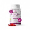 HSN Huile de krill Omega 3 500 mg Superba2 | 120 perles | haute en phospholipides 40 % | EPA et DHA pour cœur et cerveau | 