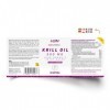 HSN Huile de krill Omega 3 500 mg Superba2 | 120 perles | haute en phospholipides 40 % | EPA et DHA pour cœur et cerveau |