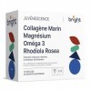 Marine Collagen Hyaluronic Acid + Chelated Magnesium + Omega 3 + Rhodiola Rosea – Gestion de Résilience Cellulaire – 4 Supplé