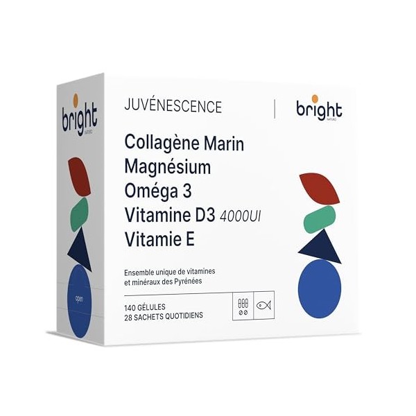 Gestion Articulaire et Osseuse | Omega 3 Magnésium Vitamine D3 Vitamine E Collagène Marin avec Acide Hyaluronique – Synergie 