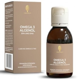 ZELLGUT® Huile dalgues Omega 3 100 ml | DHA+EPA hautement dosée | Végétalien