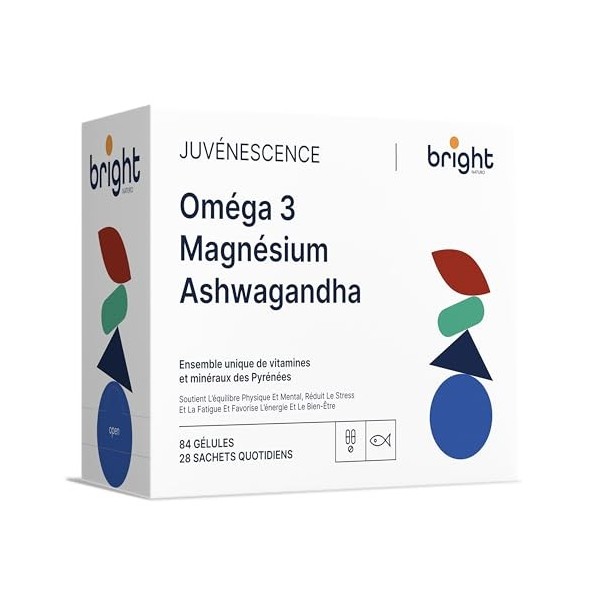 Collagène marin premium avec magnésium, oméga 3 et ashwagandha - Réduit le stress, améliore lhumeur et le sommeil | 28 doses