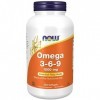 Now Foods, Omega 3-6-9, 1.000 mg, 250 Gélules, Testé en Laboratoire, Acides Gras Essentiels, Sans Gluten, Sans Soja, Sans OGM