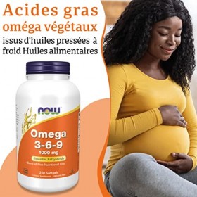 Now Foods, Omega 3-6-9, 1.000 mg, 250 Gélules, Testé en Laboratoire, Acides Gras Essentiels, Sans Gluten, Sans Soja, Sans OGM