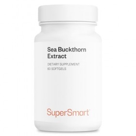Supersmart - Sea Buckthorn Extract 500 mg - Huile d’Argousier Standardisé à 15% dAcide Palmitoléique - Riche en Acides Gras 