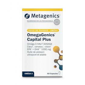 Metagenics OmegaGenics Capital Plus - Oméga-3 EPA & DHA - Soutien du Cœur, du Cerveau et de la Vision - 60 Gélules