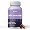 Dreizol by Brudy Lab Ménopause - 8 en 1 - Oméga 3 avec Vitamine B, D et E - Calcium, Magnésium, Zinc, Biotine, Fer... - Aide 