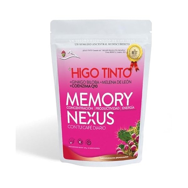 Soutien Mémoire + Coenzyme Q10 + Champignons fonctionnels Crinière de Lion - MEMORY NEXUS - 90 Capsules - Concentration et Pe